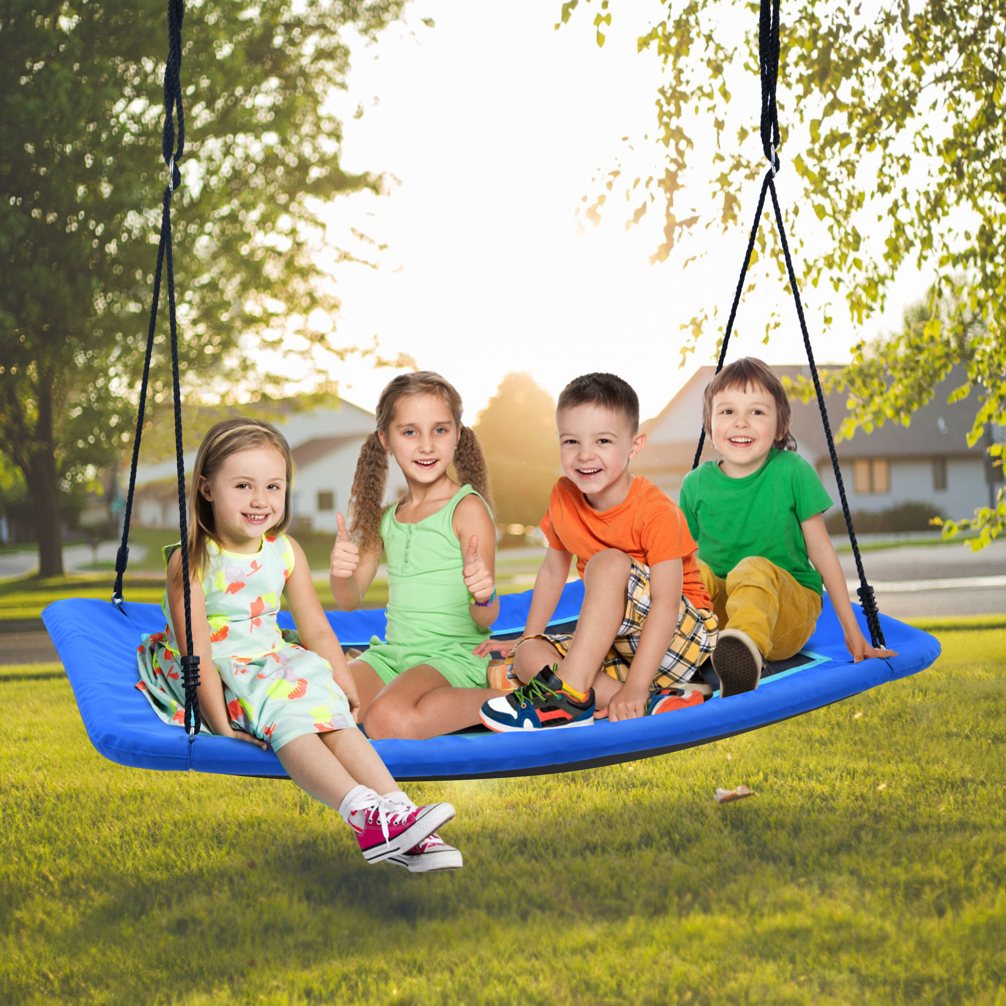 Klo Kick 60inch Platform Web/Saucer Swing & Reviews | Wayfair
